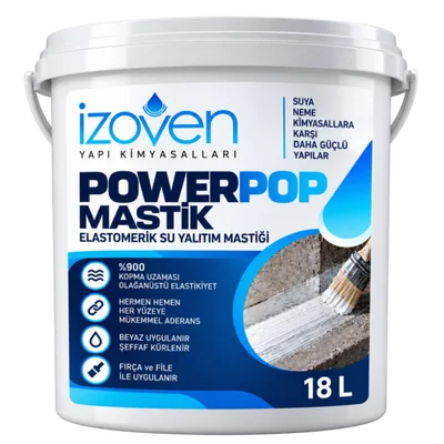 İZOVEN POWERPOP MASTİK mevcut ürün ambalajı
